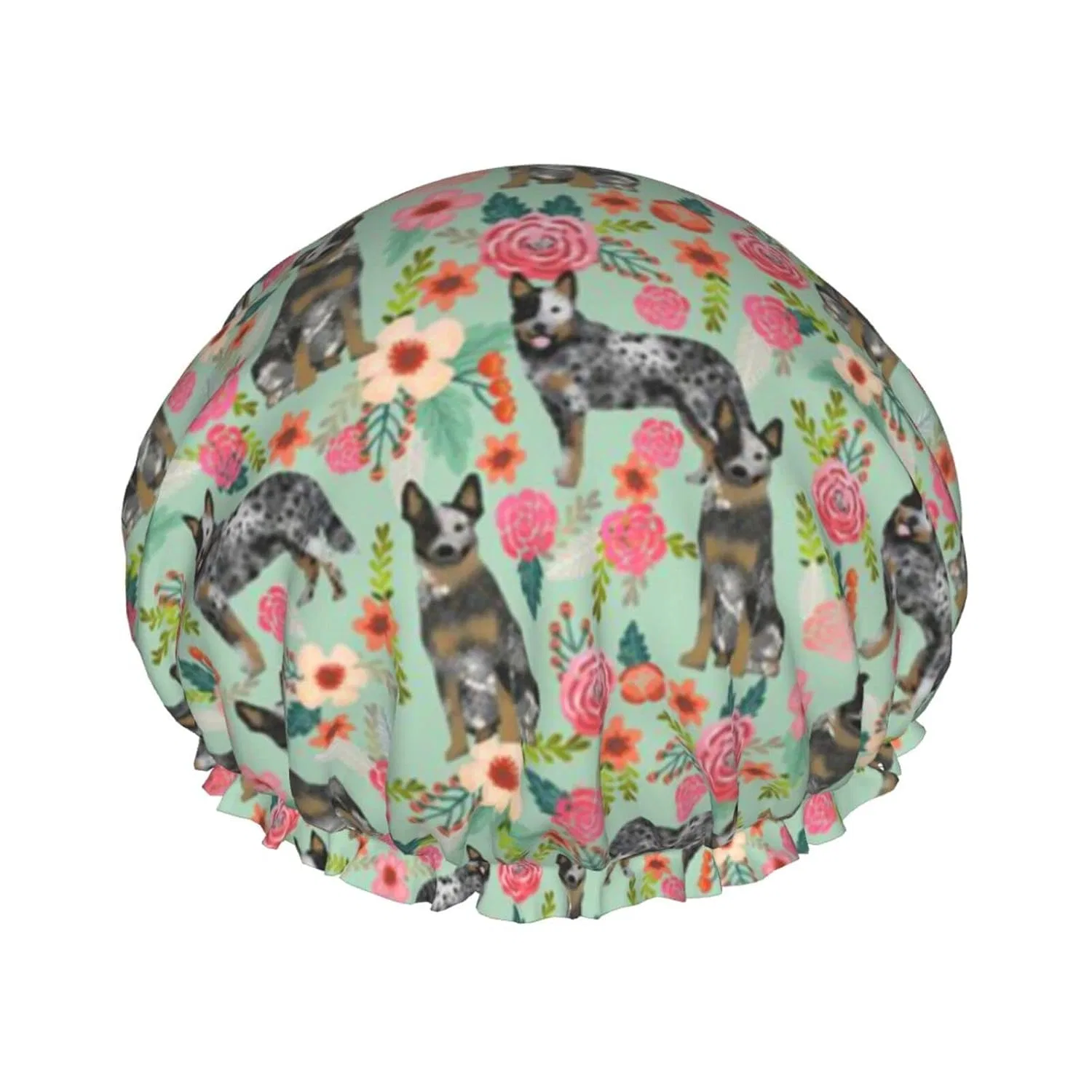 Шапочка для душа Double Layer Waterproof PanaRL, Blue Heeler Dog