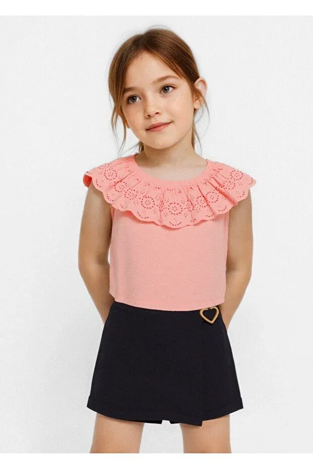 Детская юбка-шорты для девочек хлопковая Heart Buckle Skirt Mayoral, Black