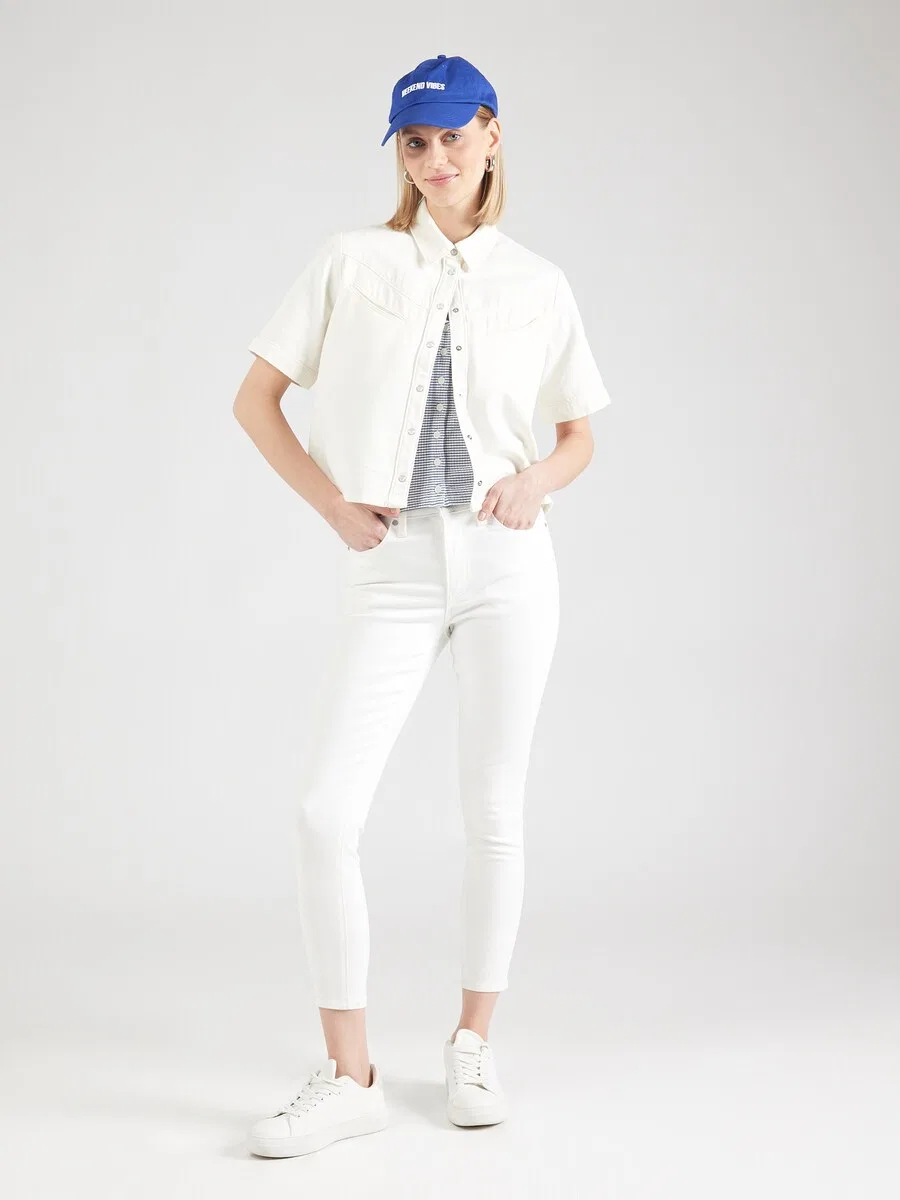 Джинсы LEVI'S Slim fit '721 High Rise Skinny' белого цвета — фото 4