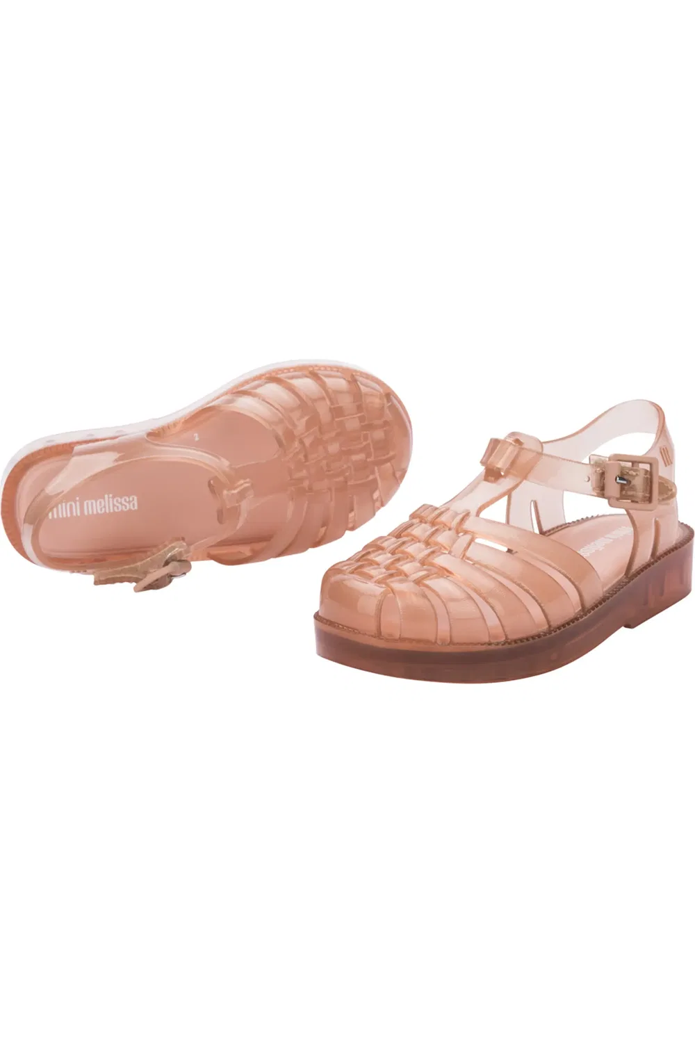 Сандалии детские с плетеным верхом Possession Mini Melissa, светло-бежевый/прозрачный — фото 4