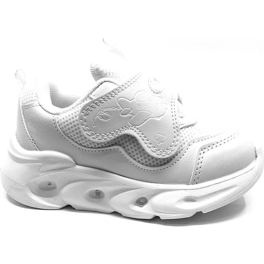 Детские ортопедические спортивные туфли с подсветкой Aida Cool, Белый — фото 2