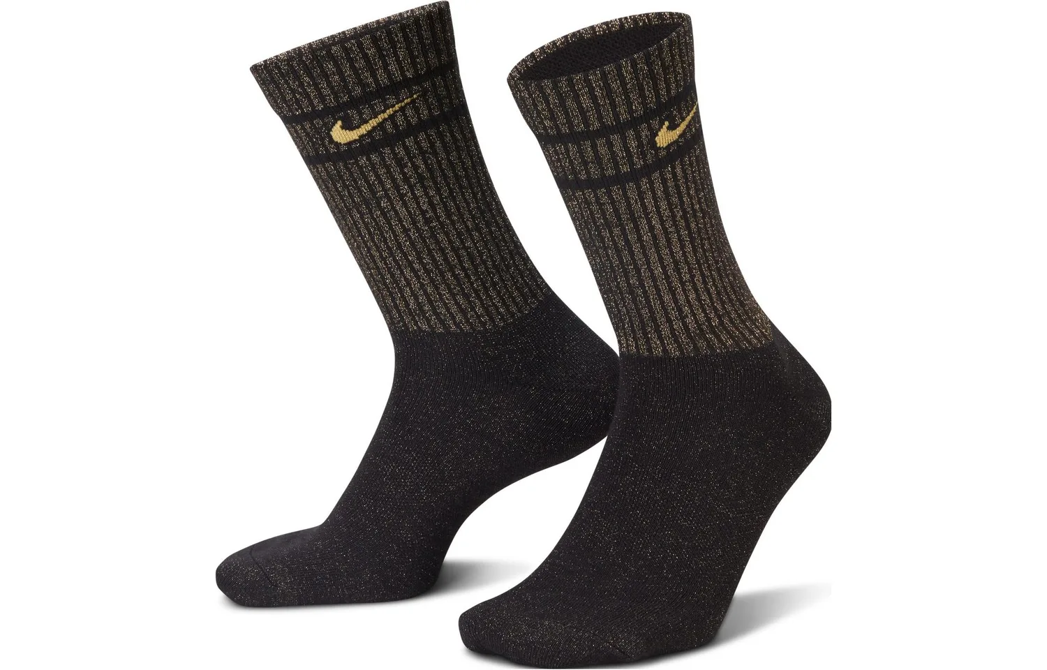 Nike ESSENTIAL Носки Mid-Calf с вышитым логотипом 2-Pack Black
