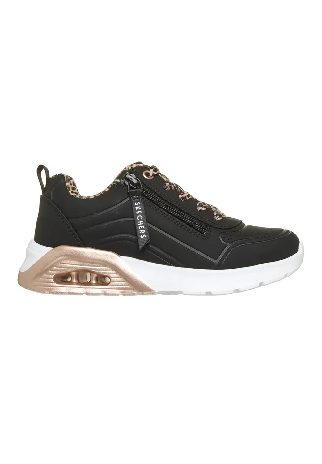 Кроссовки низкие с леопардовым принтом UNO Lite 2.0 Skechers, черный