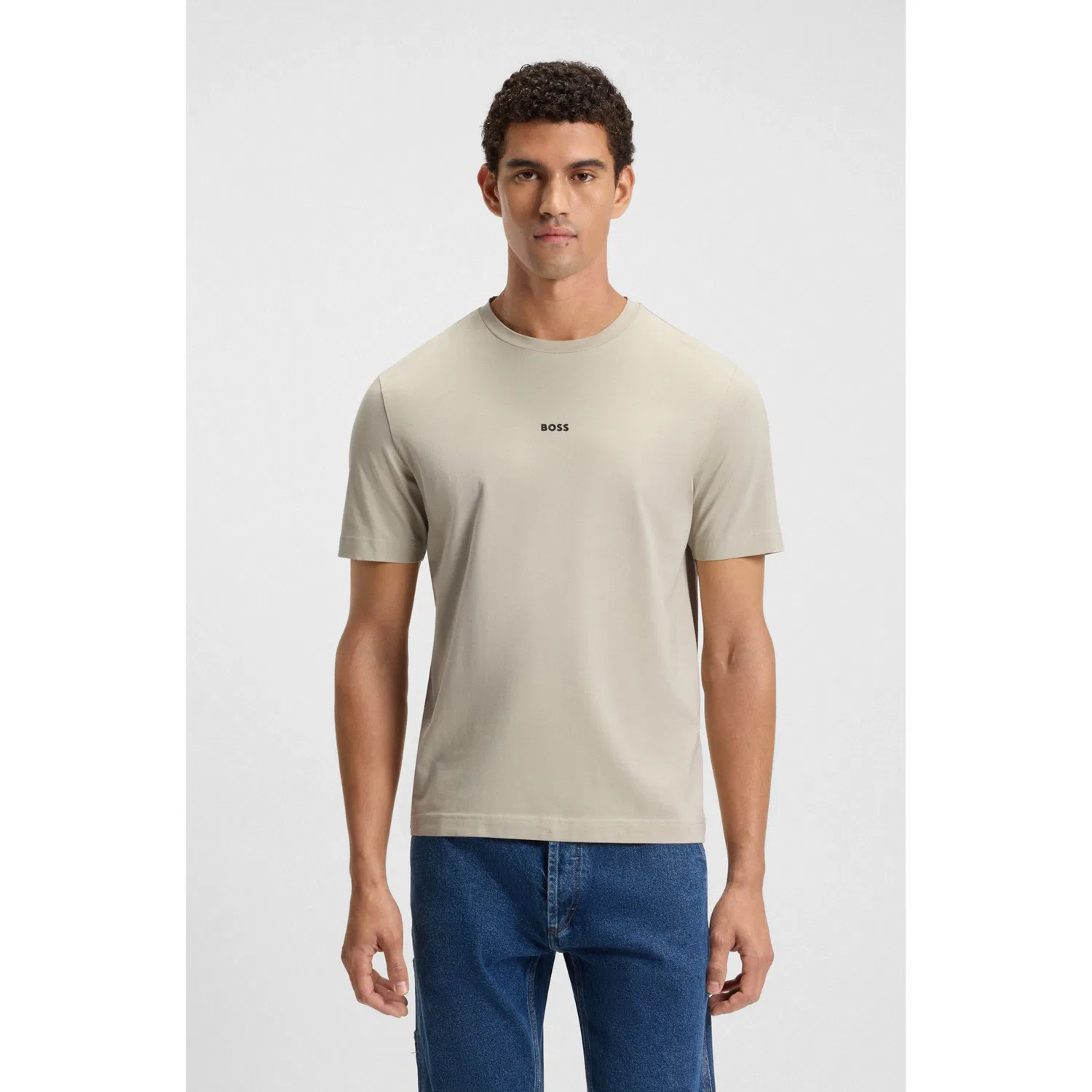 Детская футболка с принтом BOSS ORANGE, Light Beige