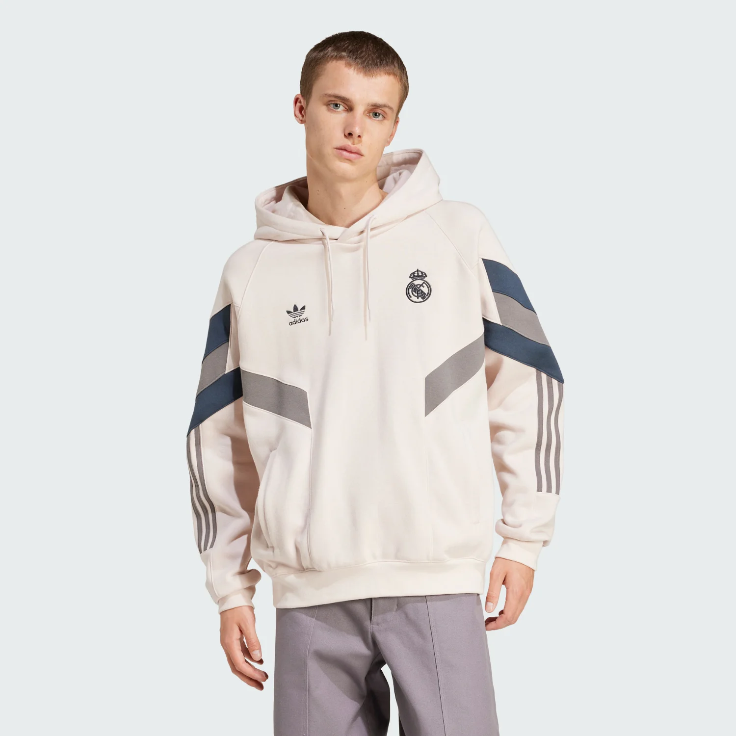 Толстовка Adidas Originals Real Madrid, кремовый