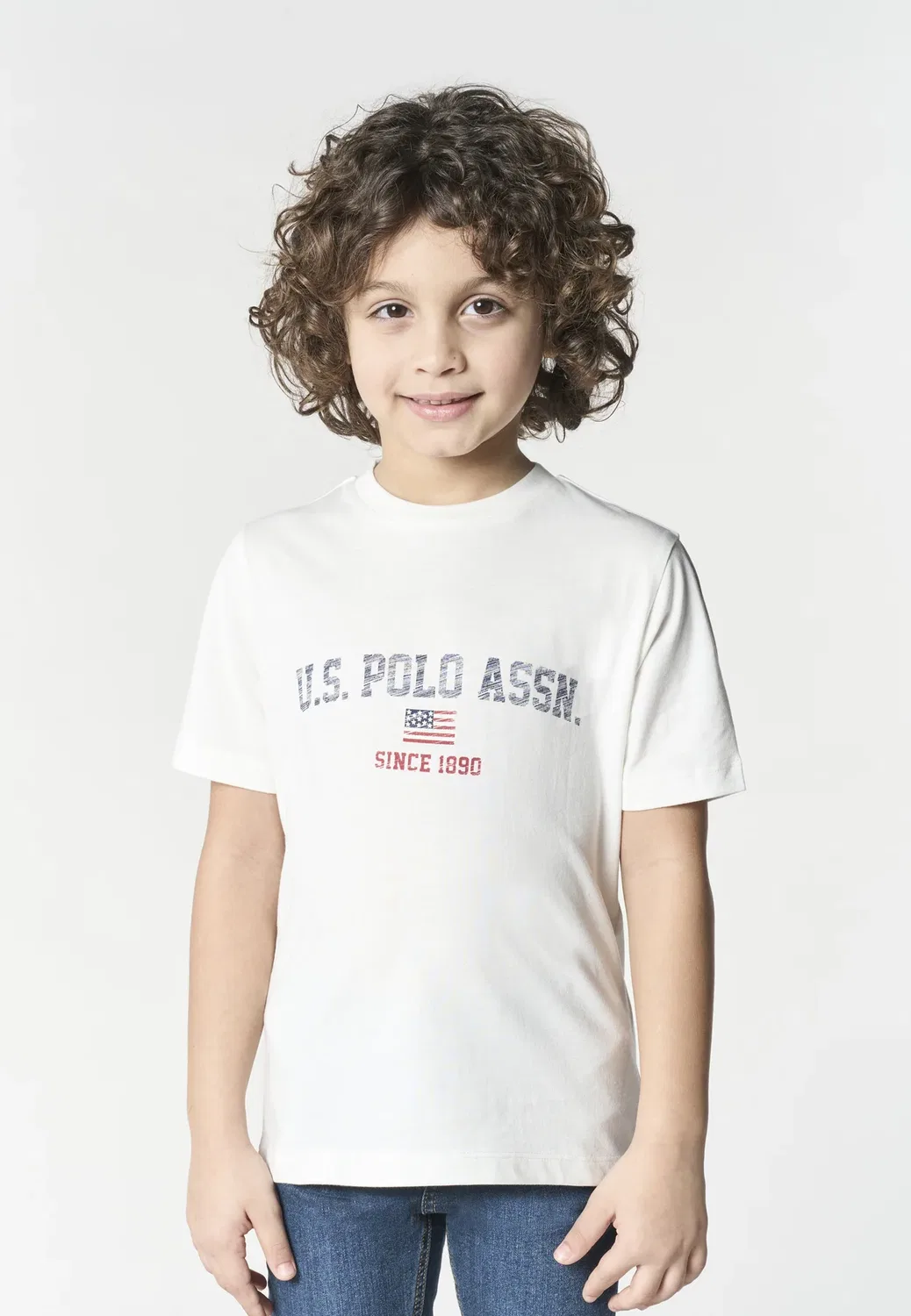 Футболка с принтом U.S. Polo Assn., Bianco