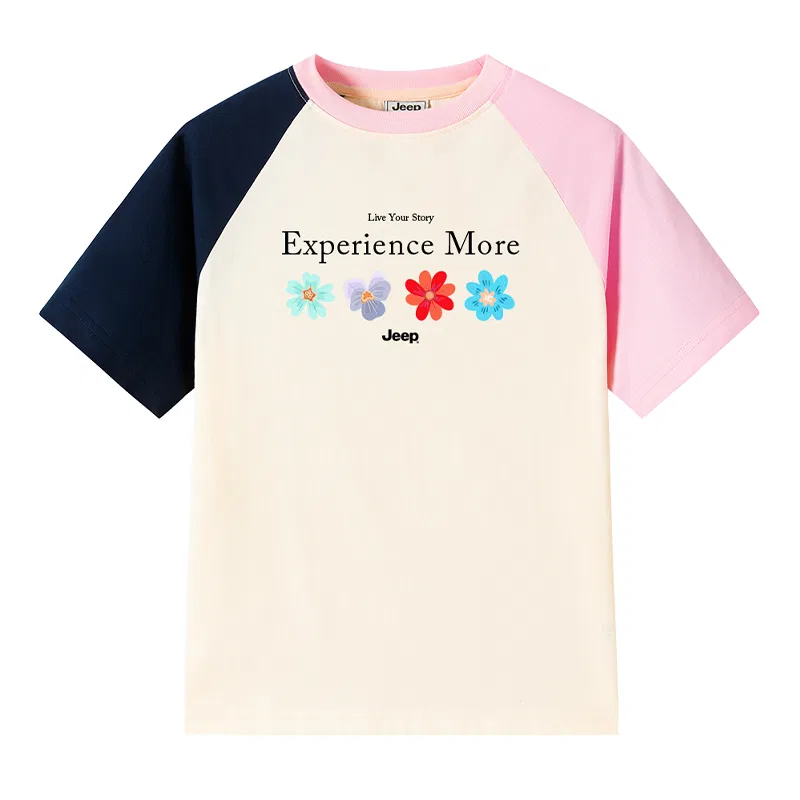 Детская футболка хлопковая с коротким рукавом Jeep, Cherry Blossom Pink