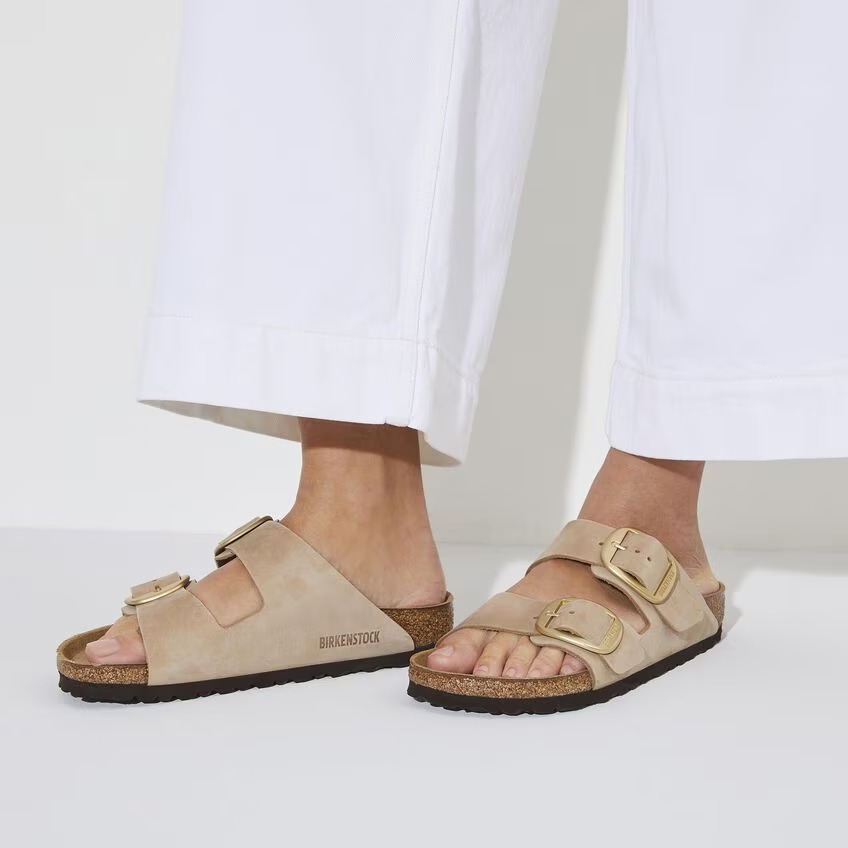 Сандалии Birkenstock Arizona Big Buckle, бежевый — фото 2