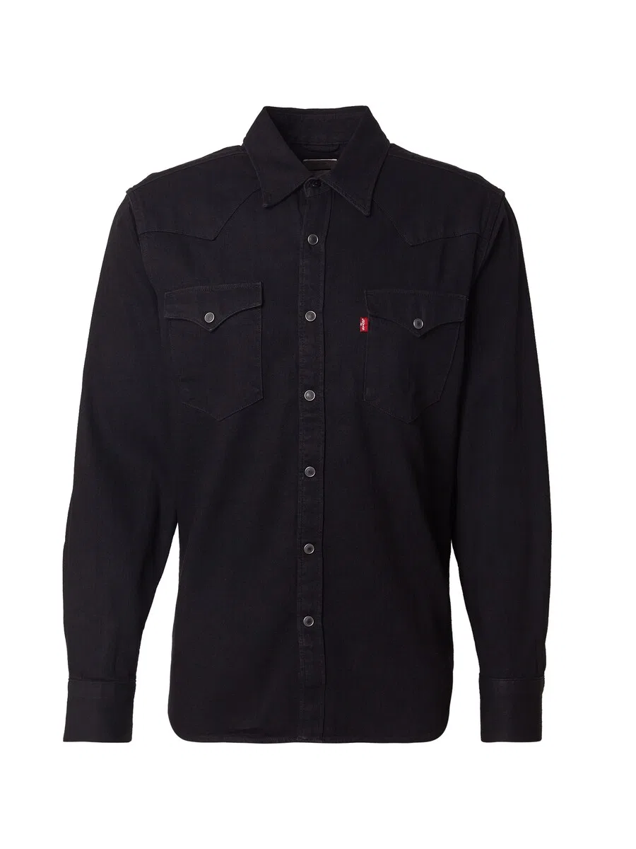 Рубашка LEVI'S Regular fit Button Up Shirt 'Barstow Western Standard Fit Shirt' черного цвета
