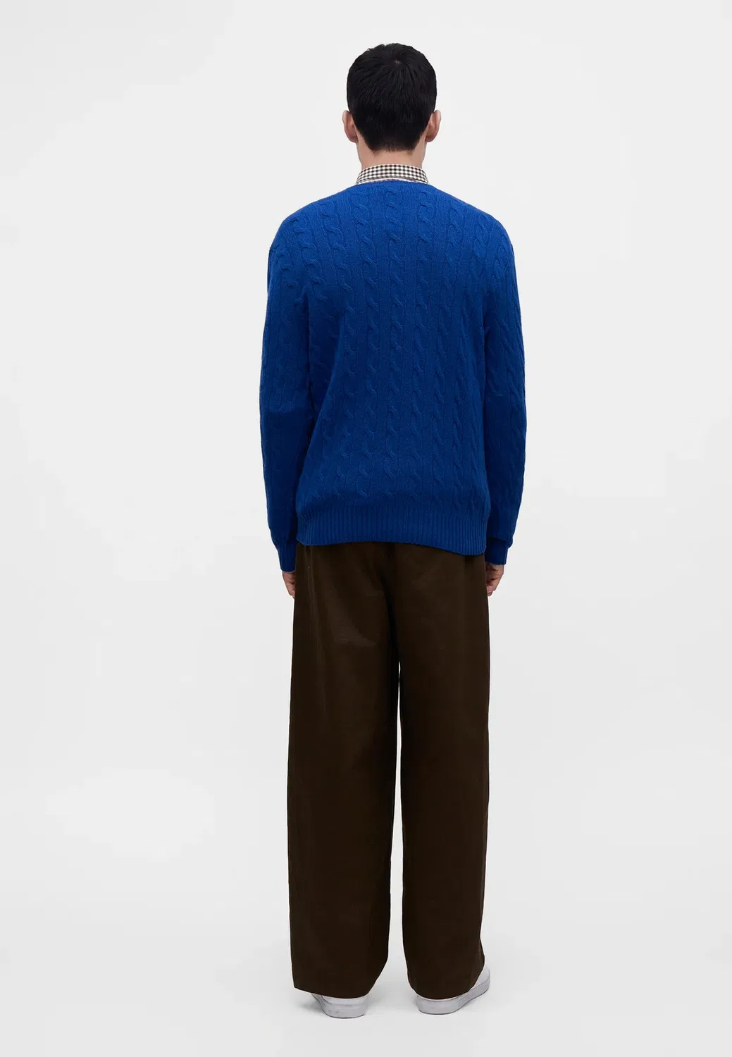 Свитер-Джемпер крупной вязки из шерсти и кашемира Polo Ralph Lauren, Siberian Squill Blue — фото 3