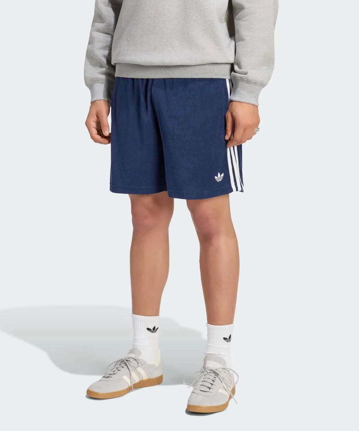 Мужские шорты из махровой ткани с принтом Adidas Originals, Blue — фото 3