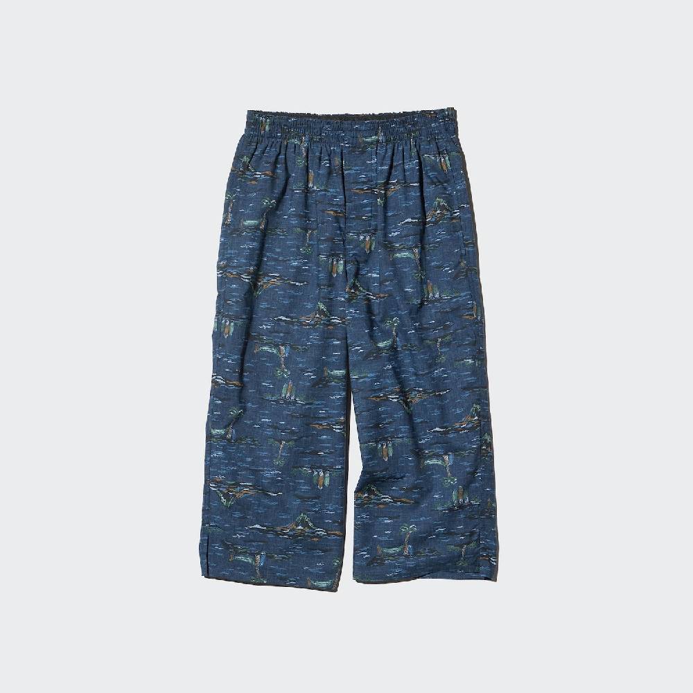 Домашние шорты Uniqlo Island Front Opening, 68 синий