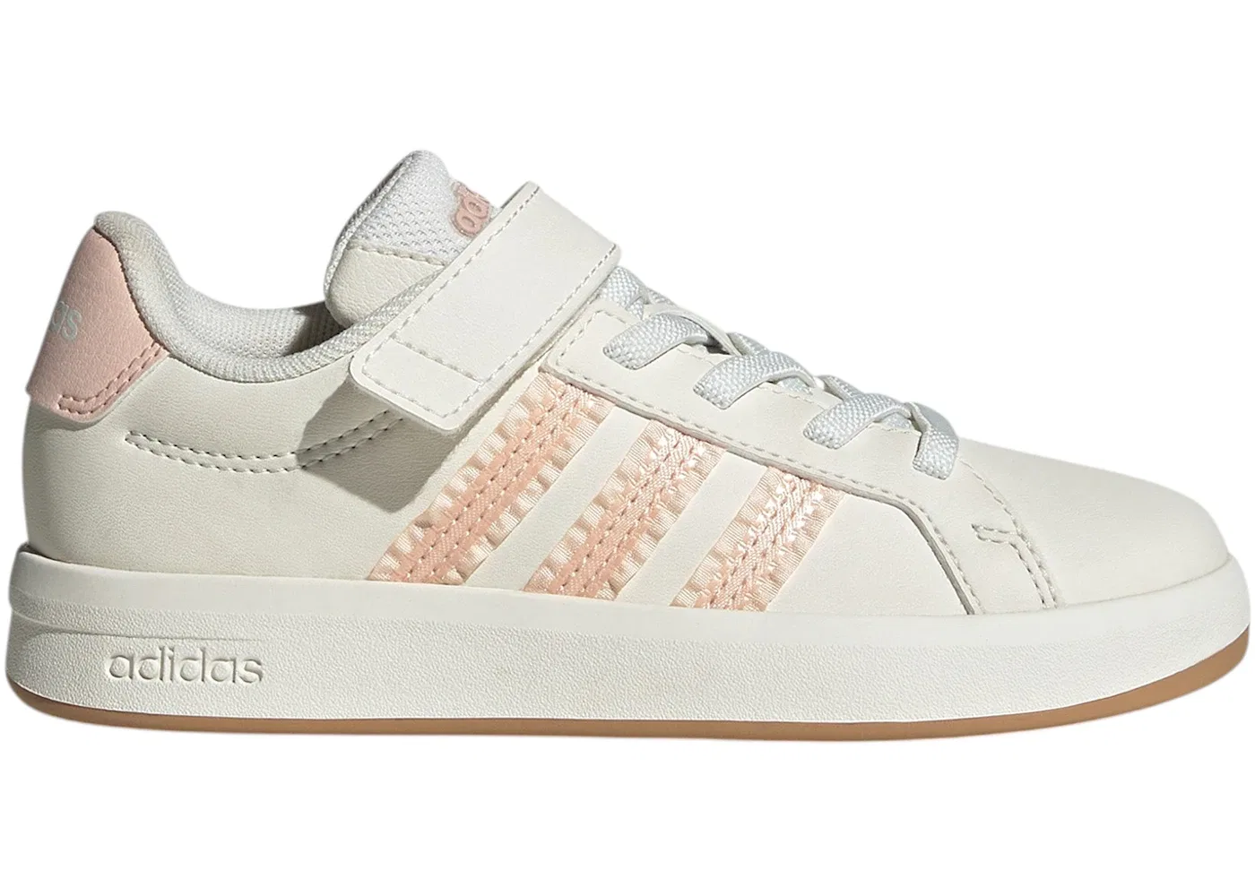 Детские кроссовки с классическим дизайном Adidas Grand Court 3.0, Core White Blush Pink Gum
