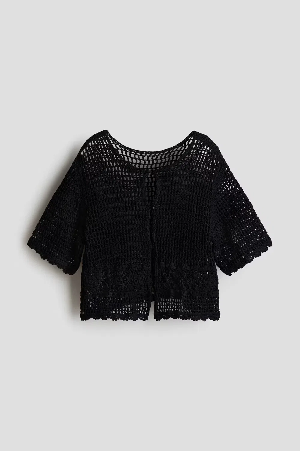 Кардиган ажурной вязки H&M, Schwarz