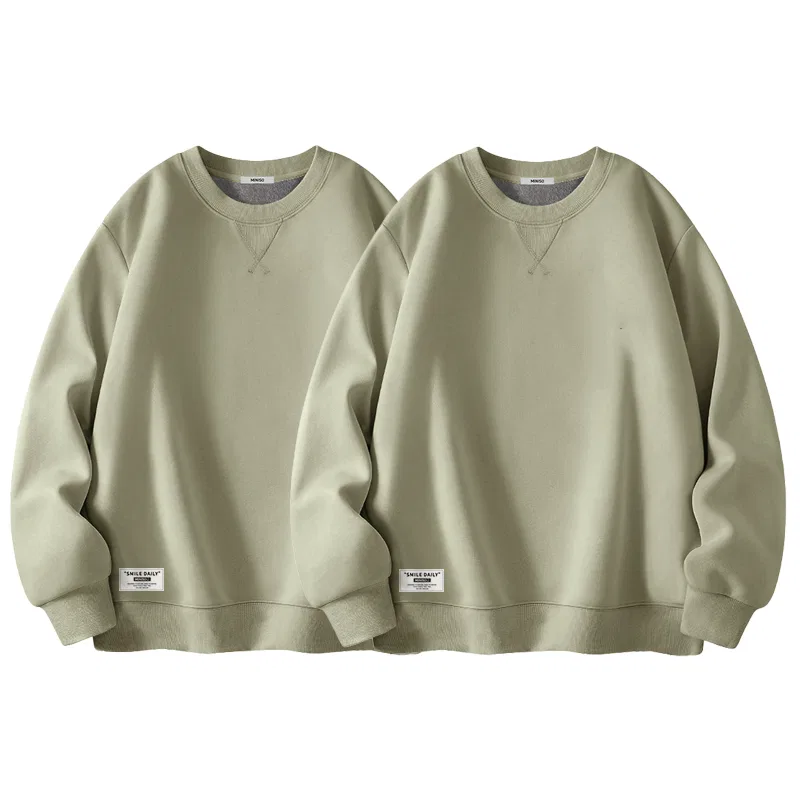 Детский свитшот Fleece-Lined 2 Pack MINISO, Gray Pea Green