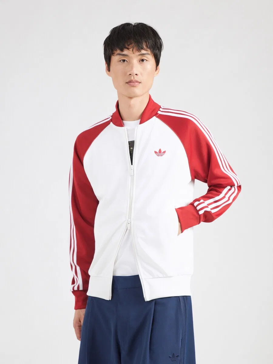 Худи на молнии ADIDAS ORIGINALS 'SUPERSTAR' белого цвета — фото 2