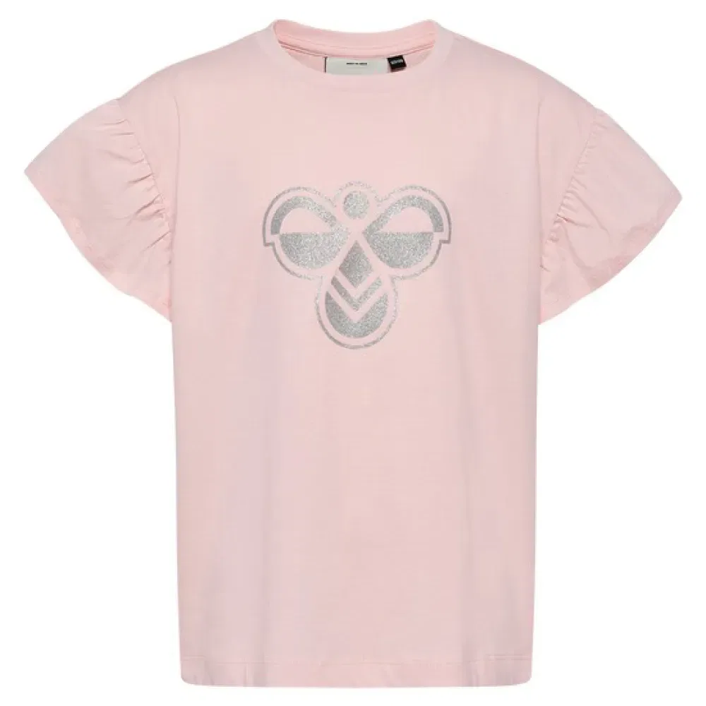Детская футболка с рюшами Ruffle Big Bee Hummel, Pink — фото 3