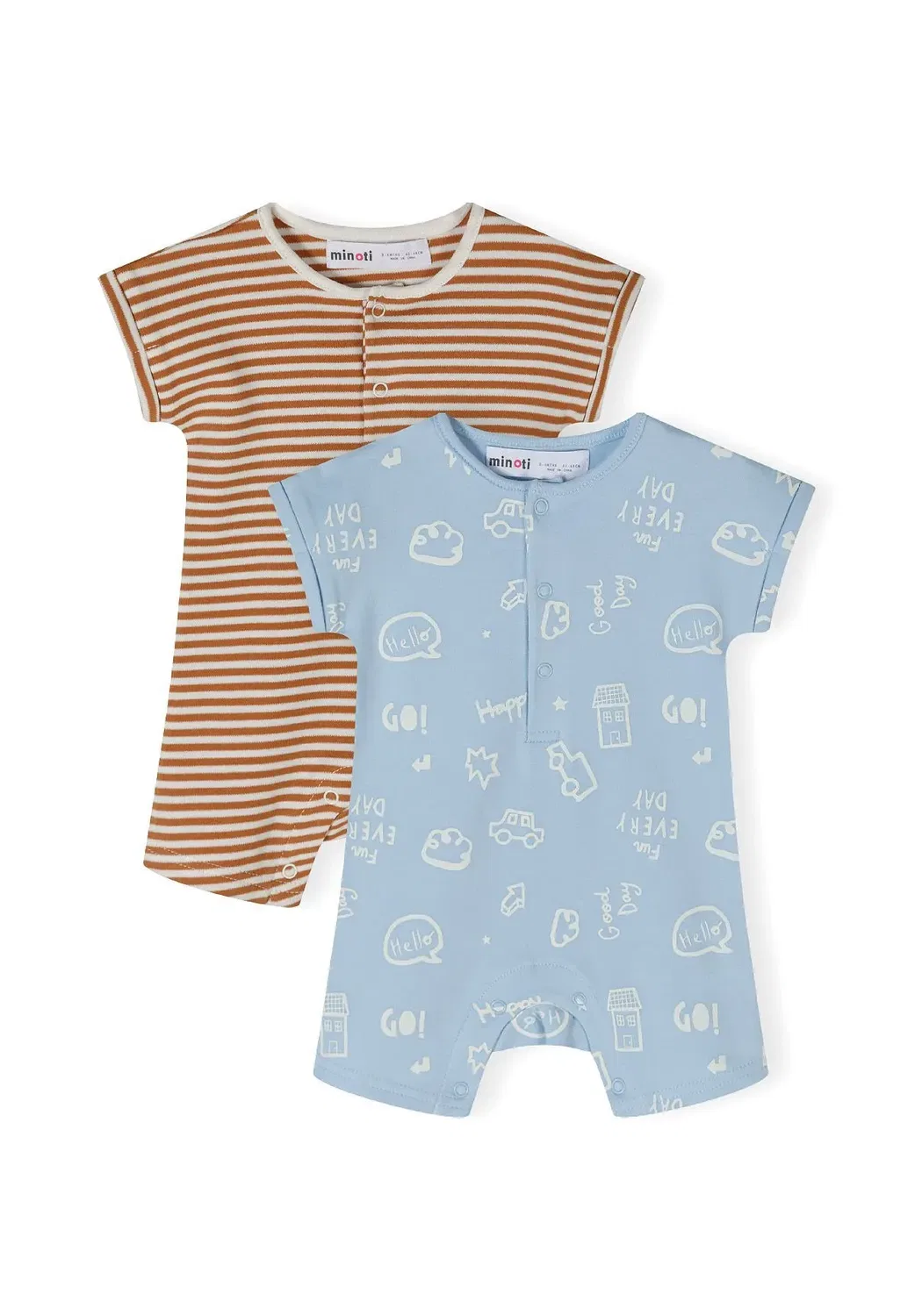 Комплект боди-комбинезонов 24babypack19 Minoti, бежевый