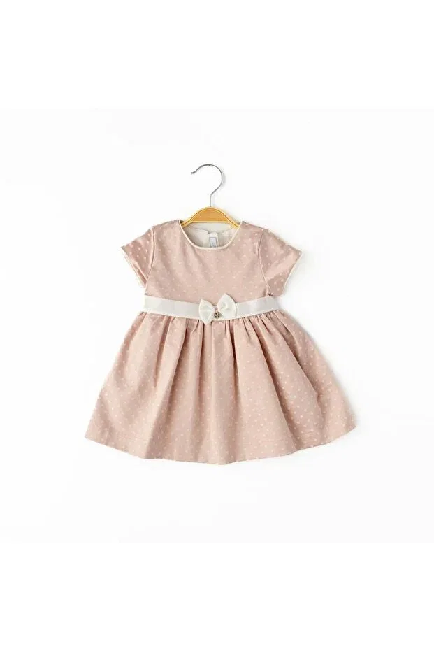 Детское платье для девочек с бантом Babydola, Salmon