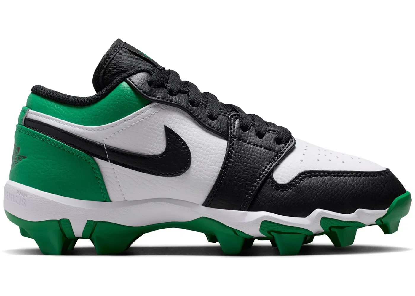 Детские бутсы Jordan 1 Low Cleat, Black/Lucky Green