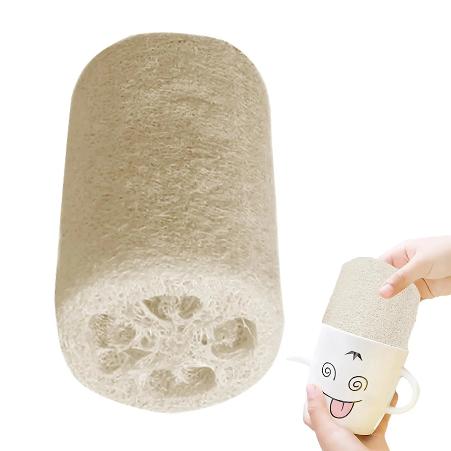 Натуральная люффа для душа, Peeling Body Scrubber, 1 шт, 10 см Generic