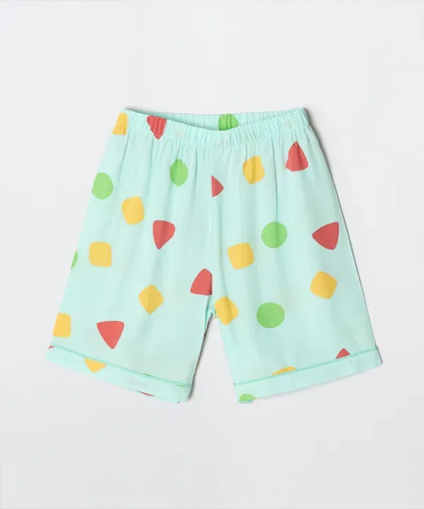 Пижама с коротким рукавом, Crayon Shin-chan, Spao Kids, мята — фото 3