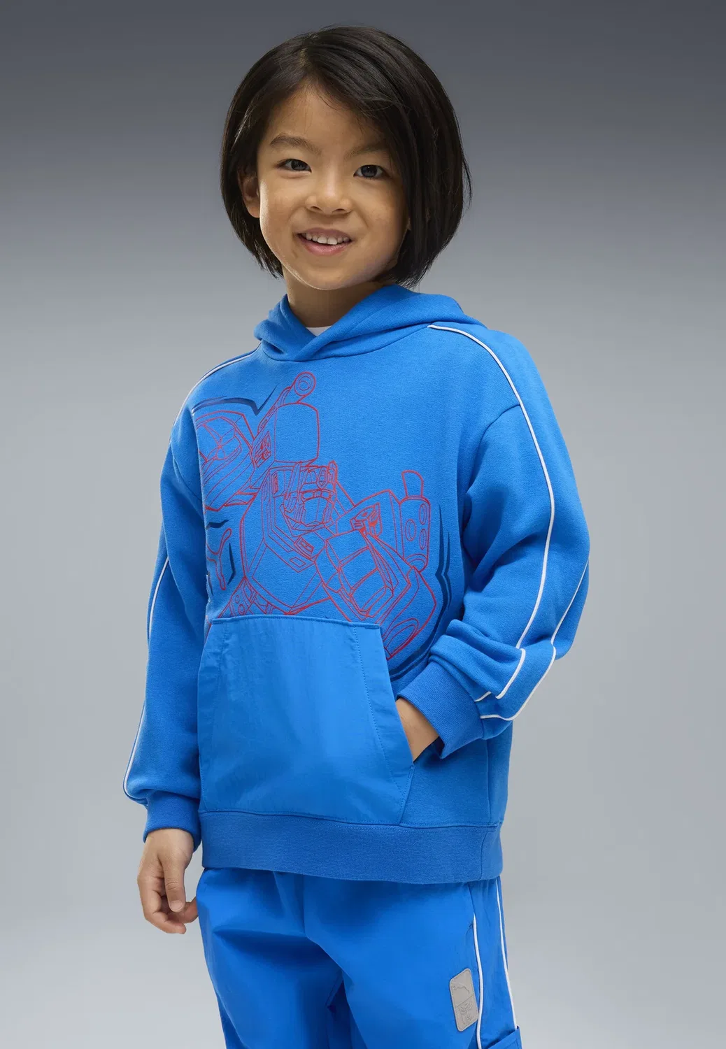 Толстовка с графическим принтом X Transformers T7 в свободном стиле - худи Puma, Racing Blue — фото 2