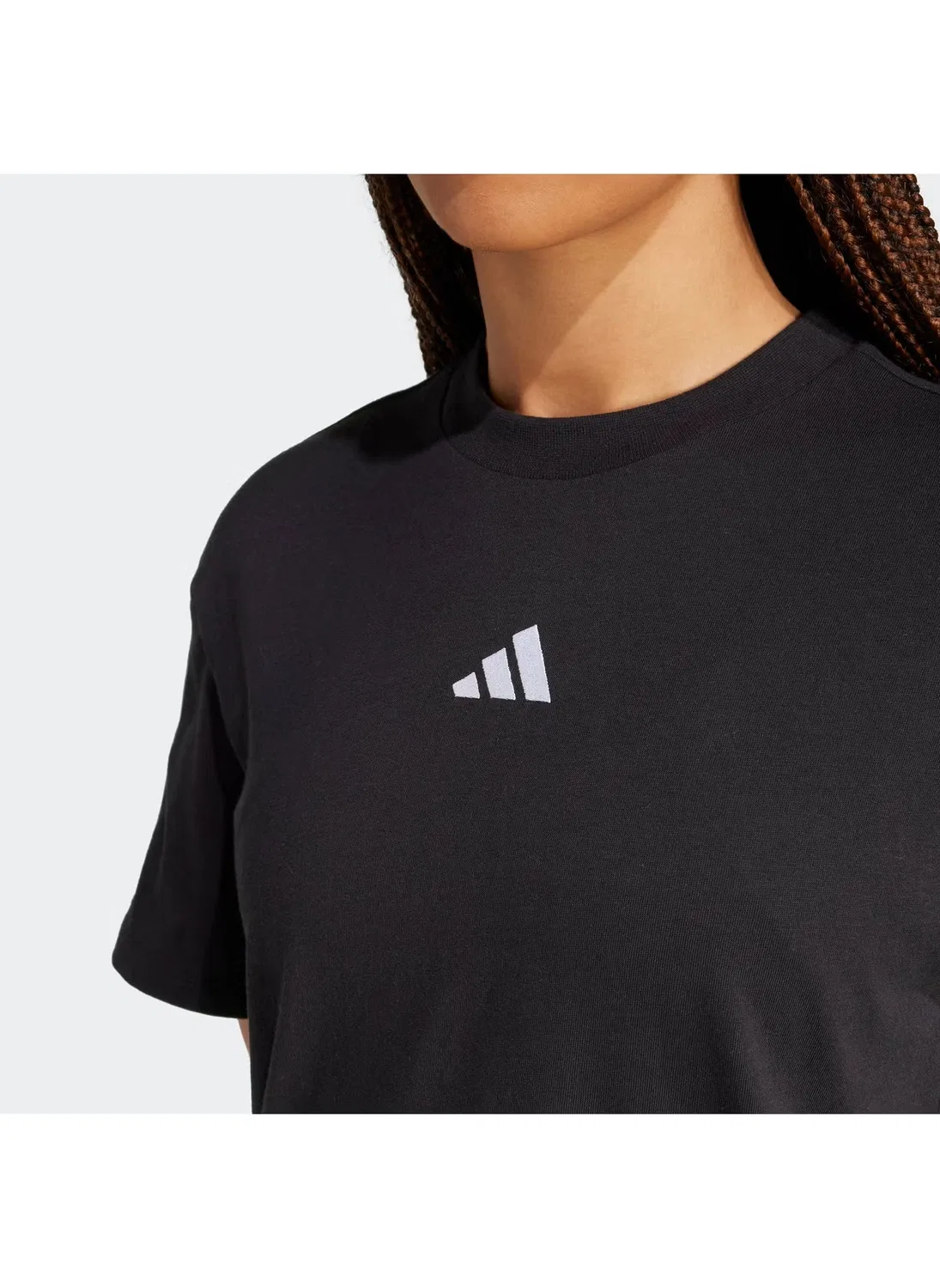 Футболка свободного кроя с принтом 3-Stripes Adidas, черный — фото 3