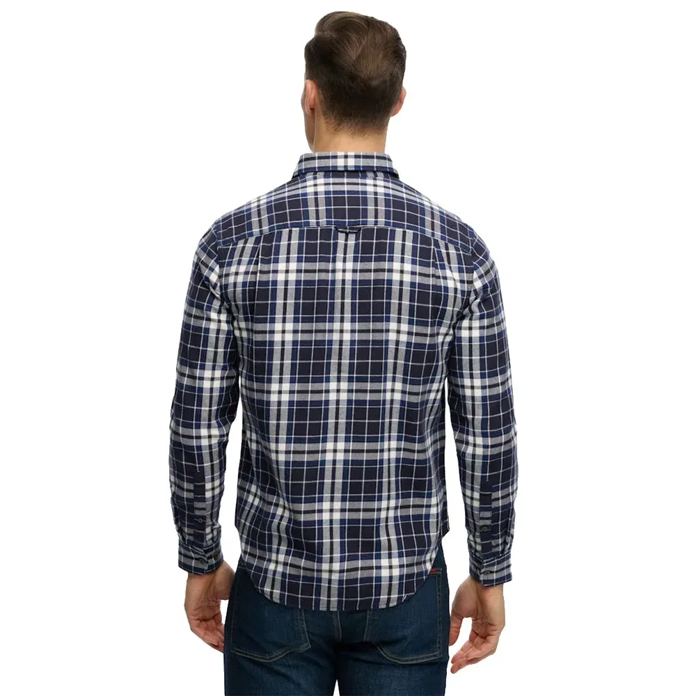Рубашка с длинным рукавом Cotton Lumberjack Superdry, синий — фото 2