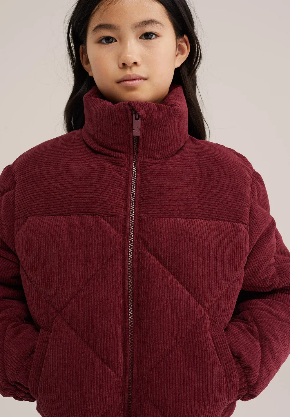 Зимняя куртка We Fashion, Burgundy Red — фото 4