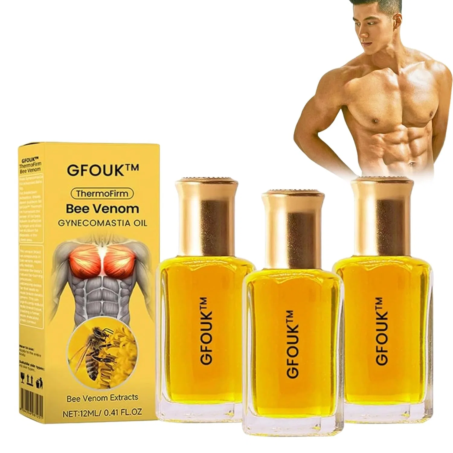 Масло для груди Bee Venom, Sovtay, 3 шт., 12 мл