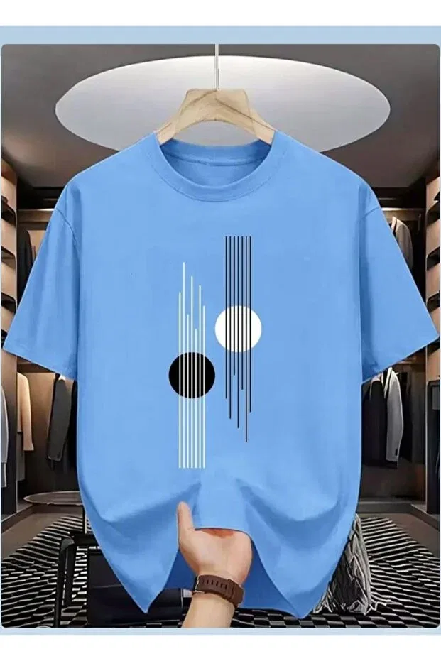 Детская футболка для девочек с принтом Baby Blue Stripe Printed Vestir Bien, Blue