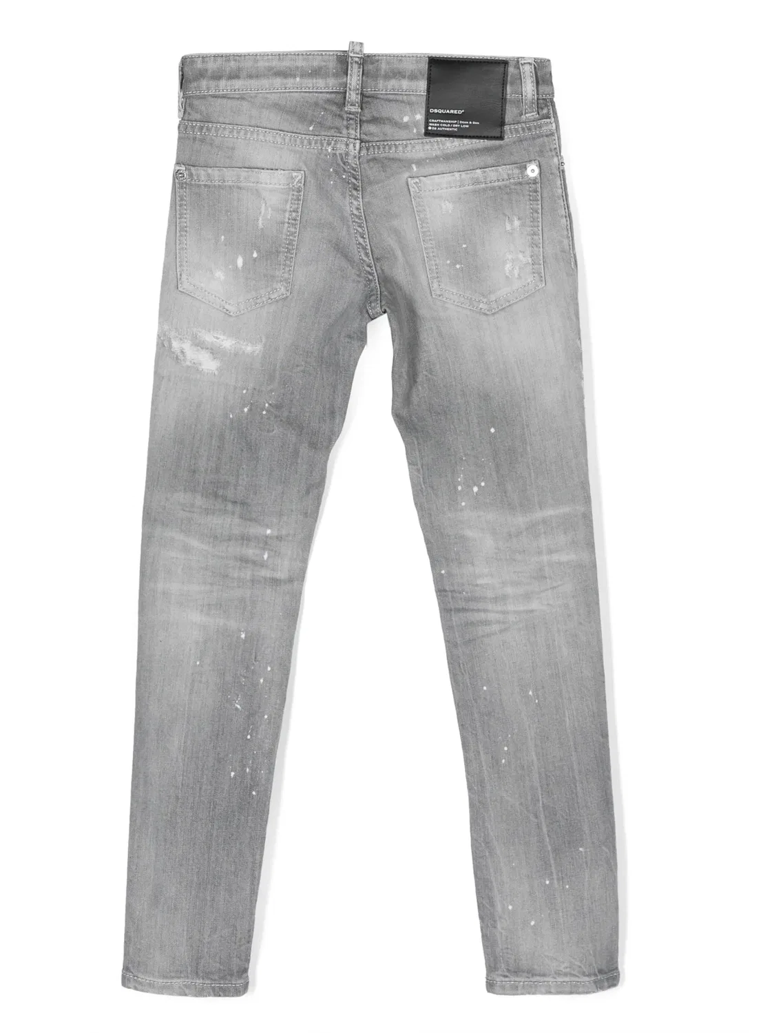 Изношенные джинсы скинни DSQUARED2, серый — фото 2