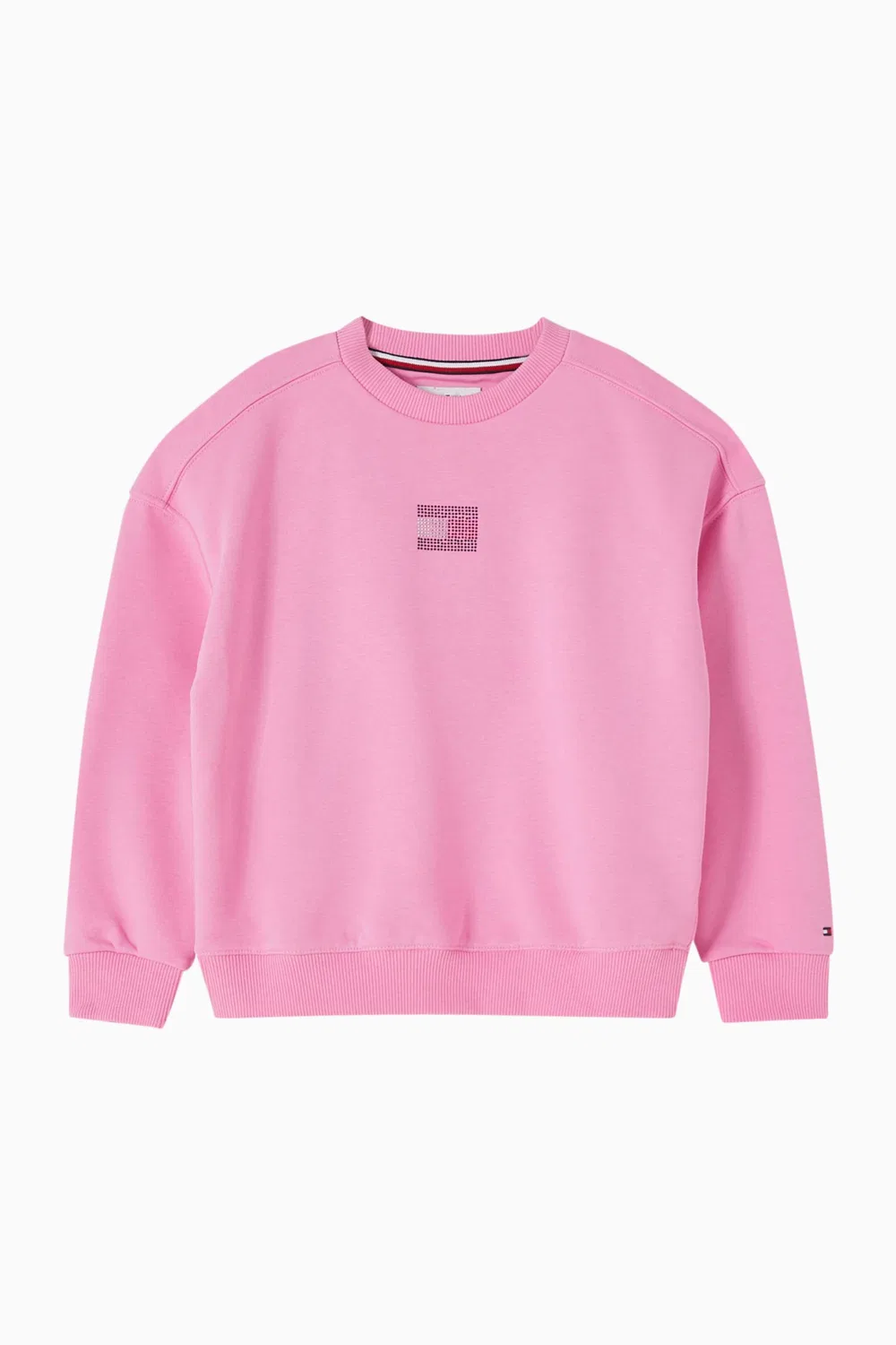 Свитшот с принтом стразами Tommy Hilfiger, розовый