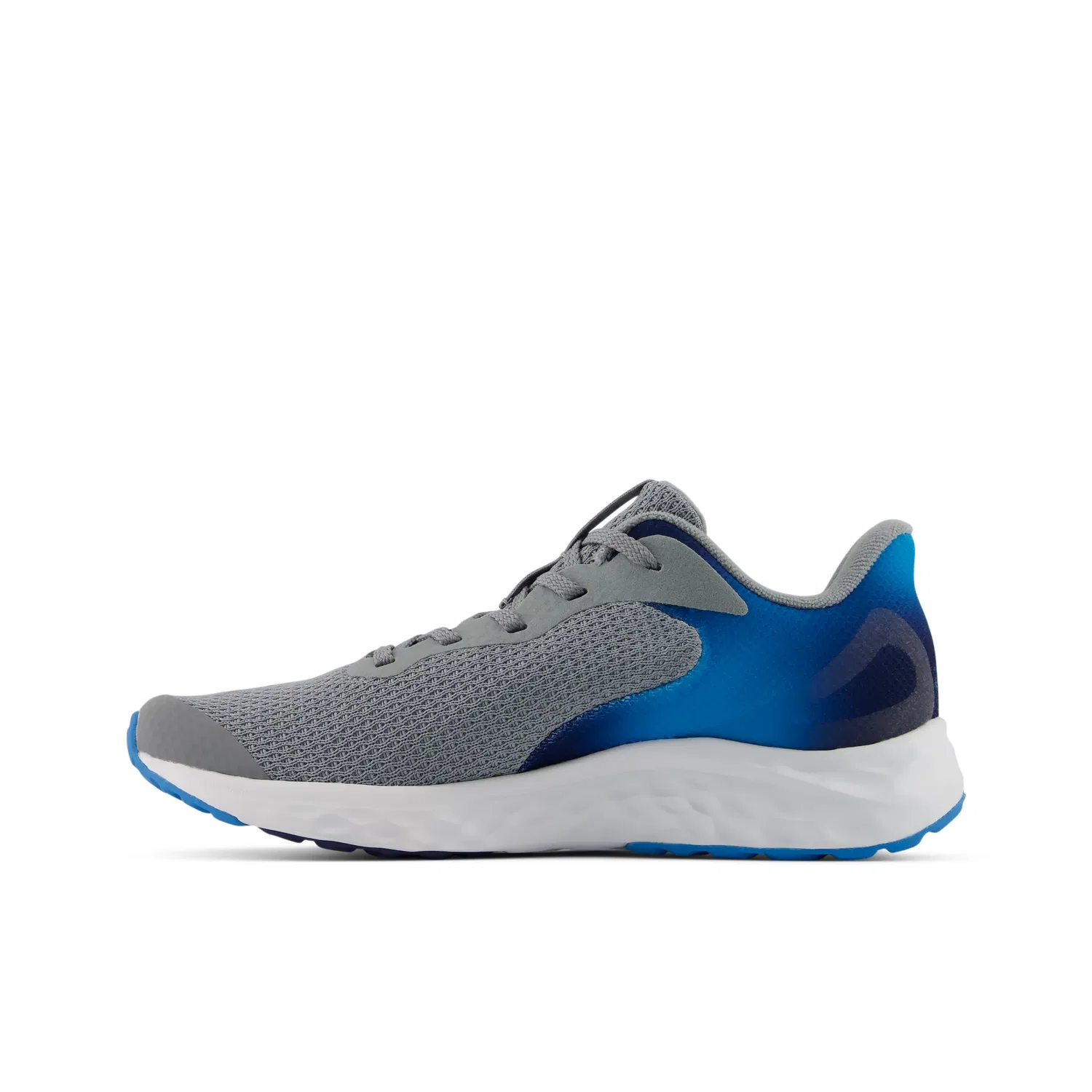 Детские кроссовки для мальчиков с дышащим верхом Fresh Foam Arishi v4 Lace New Balance, Slate Grey With Altitude And Nb Navy — фото 3