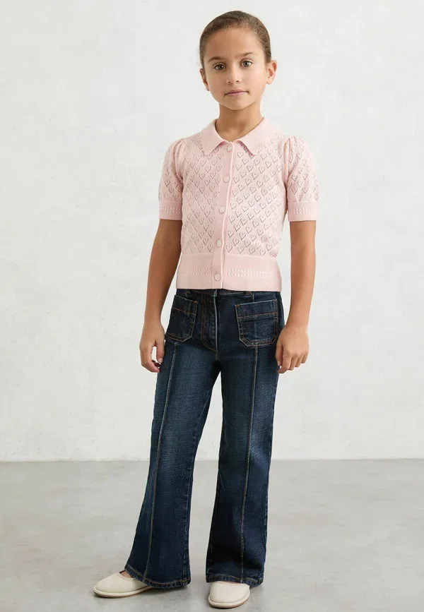 Кардиган хлопок шерсть Knit Reiss, Pink, розовый — фото 2