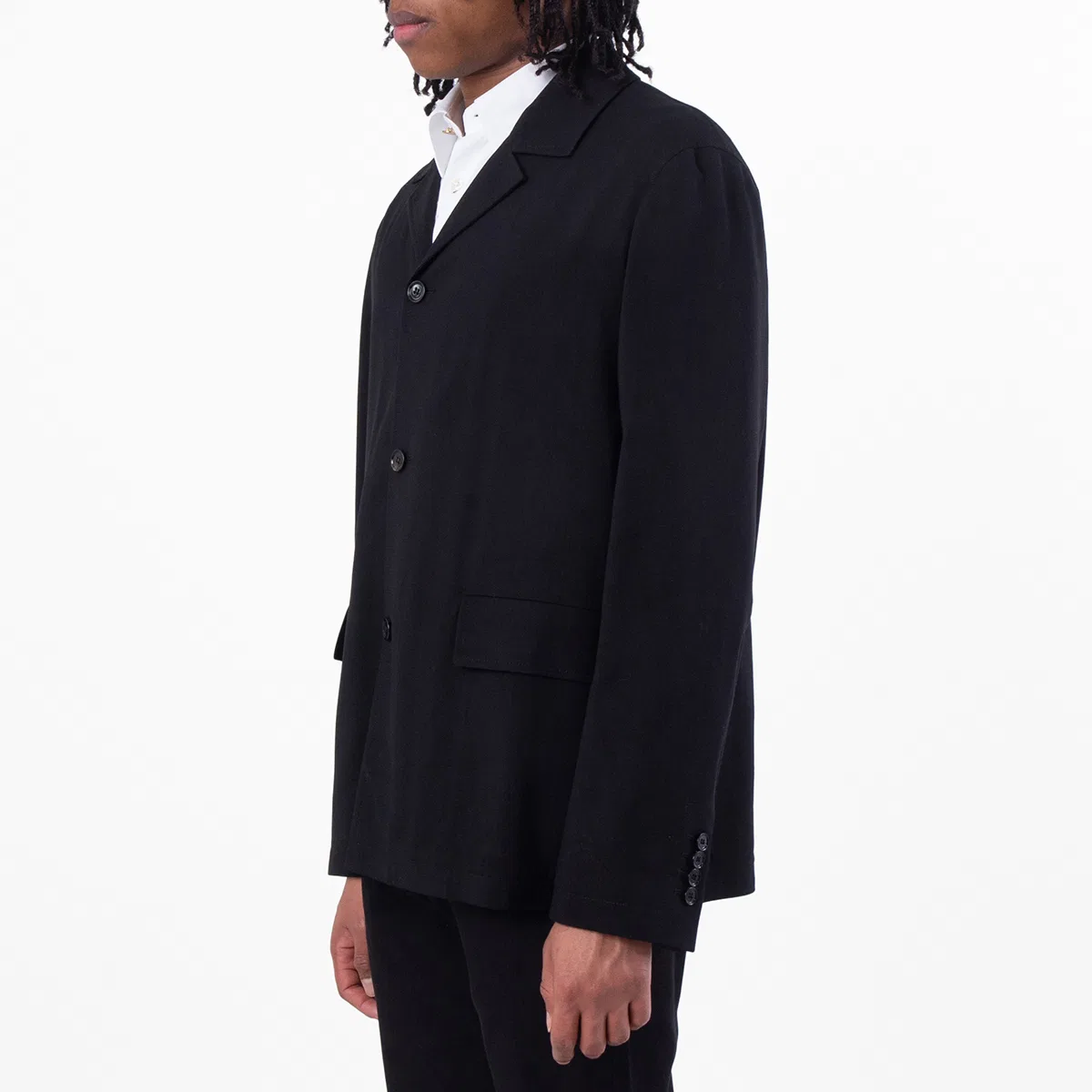 Пальто шерстяное свободного кроя Loose Fit Wool Tailored Jacket Burberry, Black — фото 4