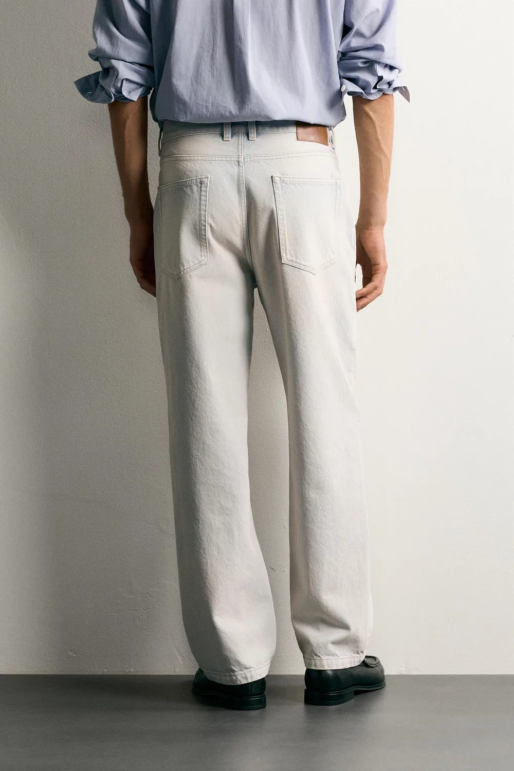 Укороченные джинсы свободного кроя ZARA, Light blue — фото 3