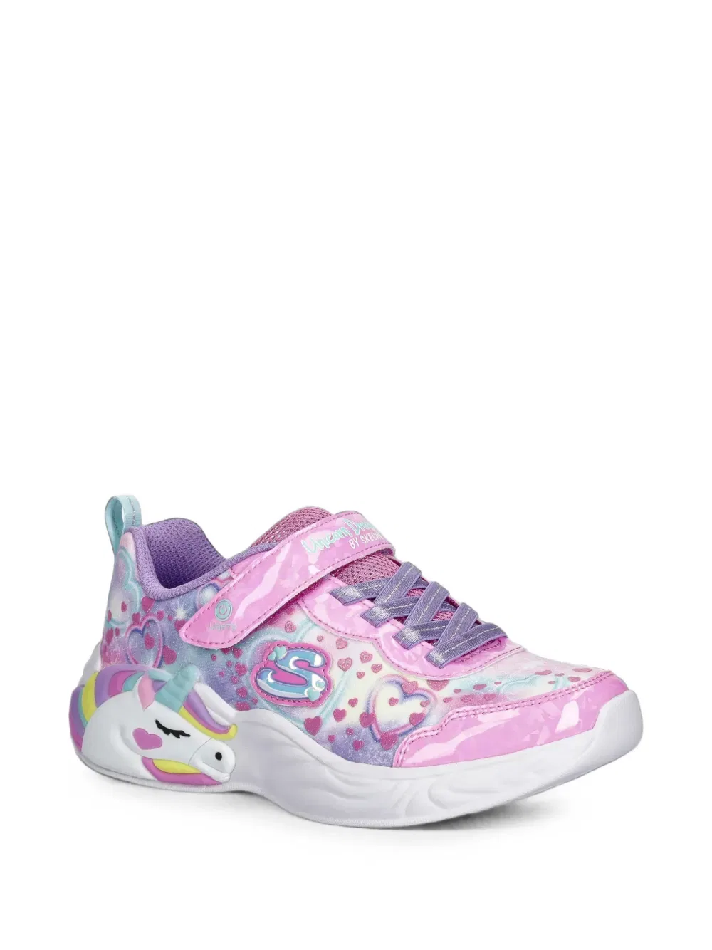 Кроссовки для девочки Unicorn Dreams Heart Skechers, розовый/фиолетовый