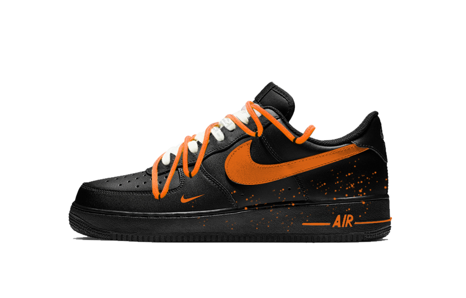 

Nike Кроссовки Air Force 1 для скейтбординга унисекс низкие черно-оранжевые, цвет Black Orange