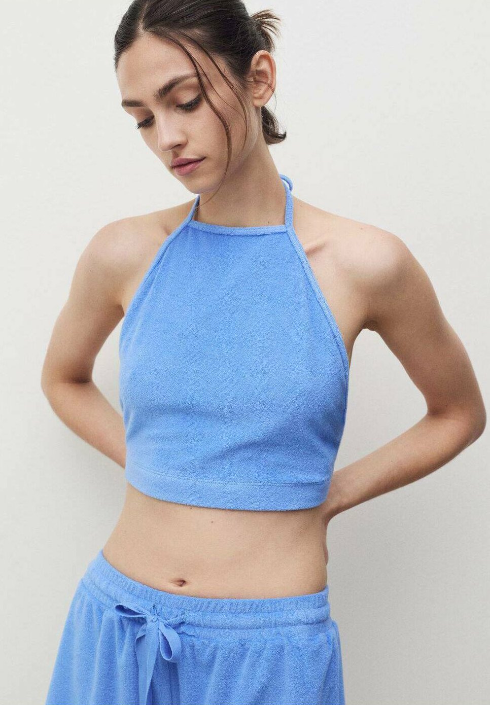 

Топ TERRY Mango, цвет Light Blue Denim