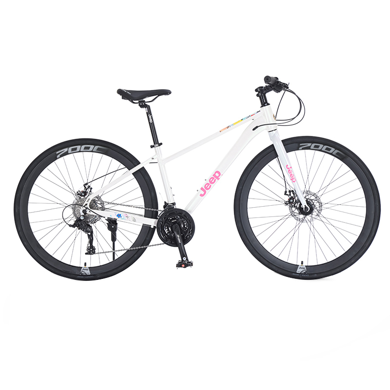 

Горный велосипед Kabu Road Bikes из алюминиевого сплава с механическими дисковыми тормозами для взрослых Jeep, белый