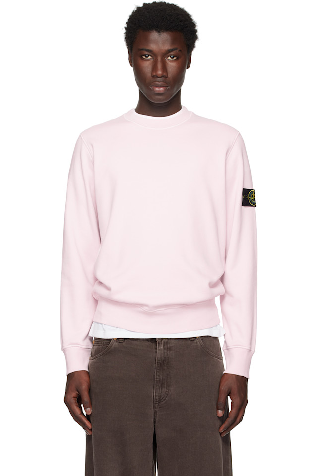 

6100044 худи из органического хлопка флис Stone Island, розовый