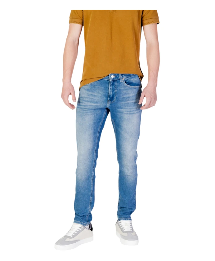 

Простые синие мужские джинсы с карманами Tommy Jeans, синий