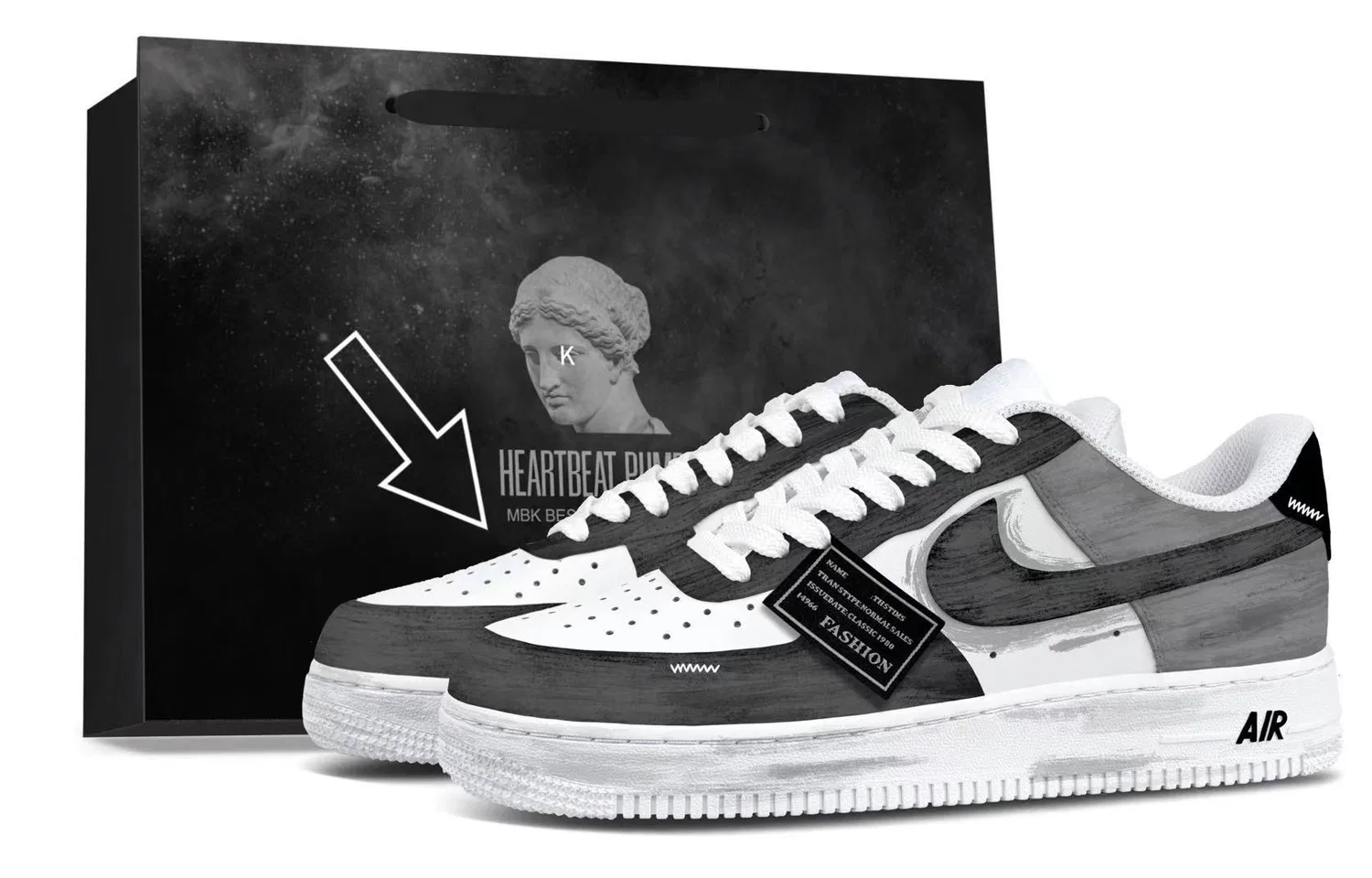 Кроссовки для скейтбординга Nike Air Force 1 низкие темно-серые