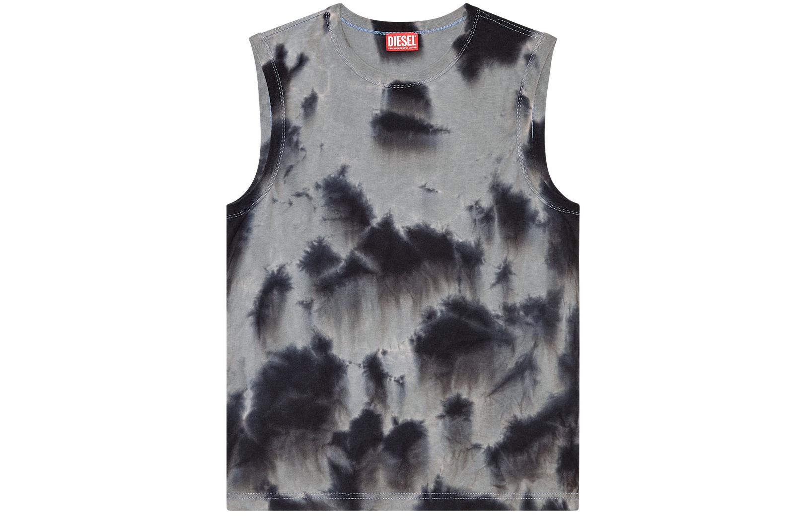 Tie-Dyed Майка DIESEL, черно-серый — фото 2