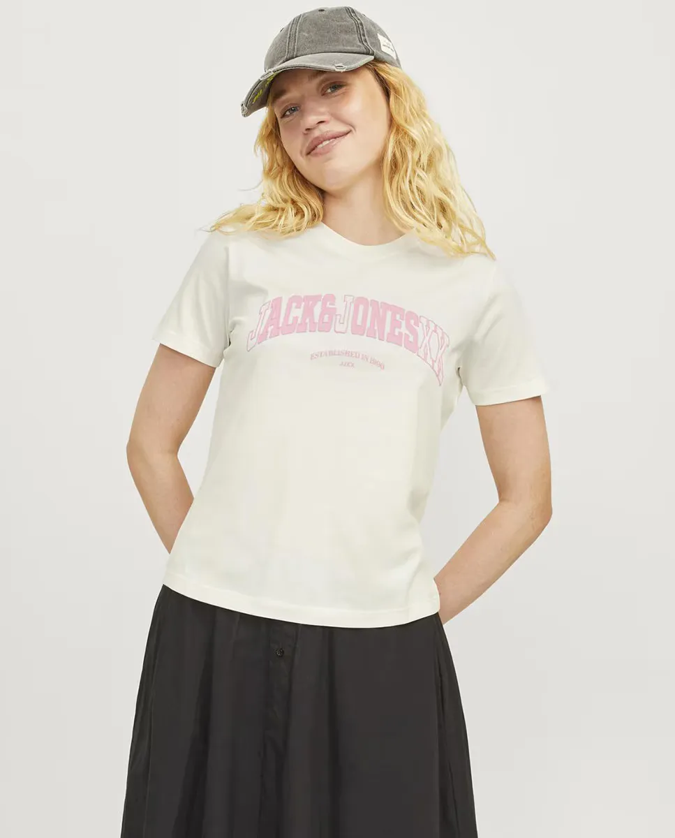 

Женская футболка с принтом Jack & Jones, белый