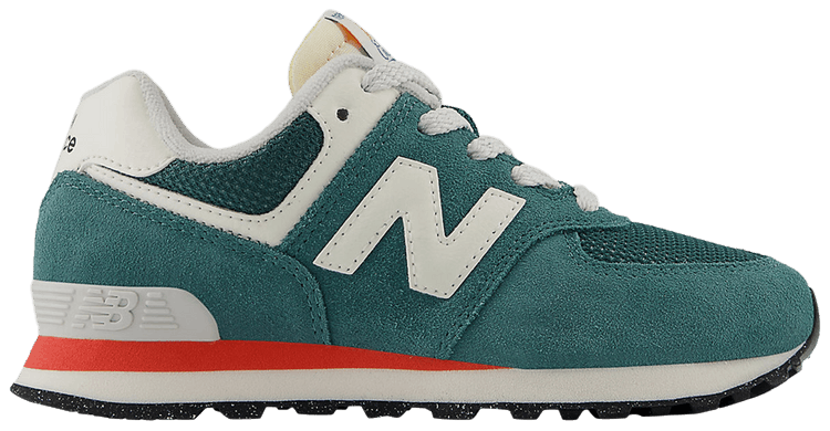 

Кроссовки New Balance 574 Little Kid 'New Spruce Blast Red', зеленый