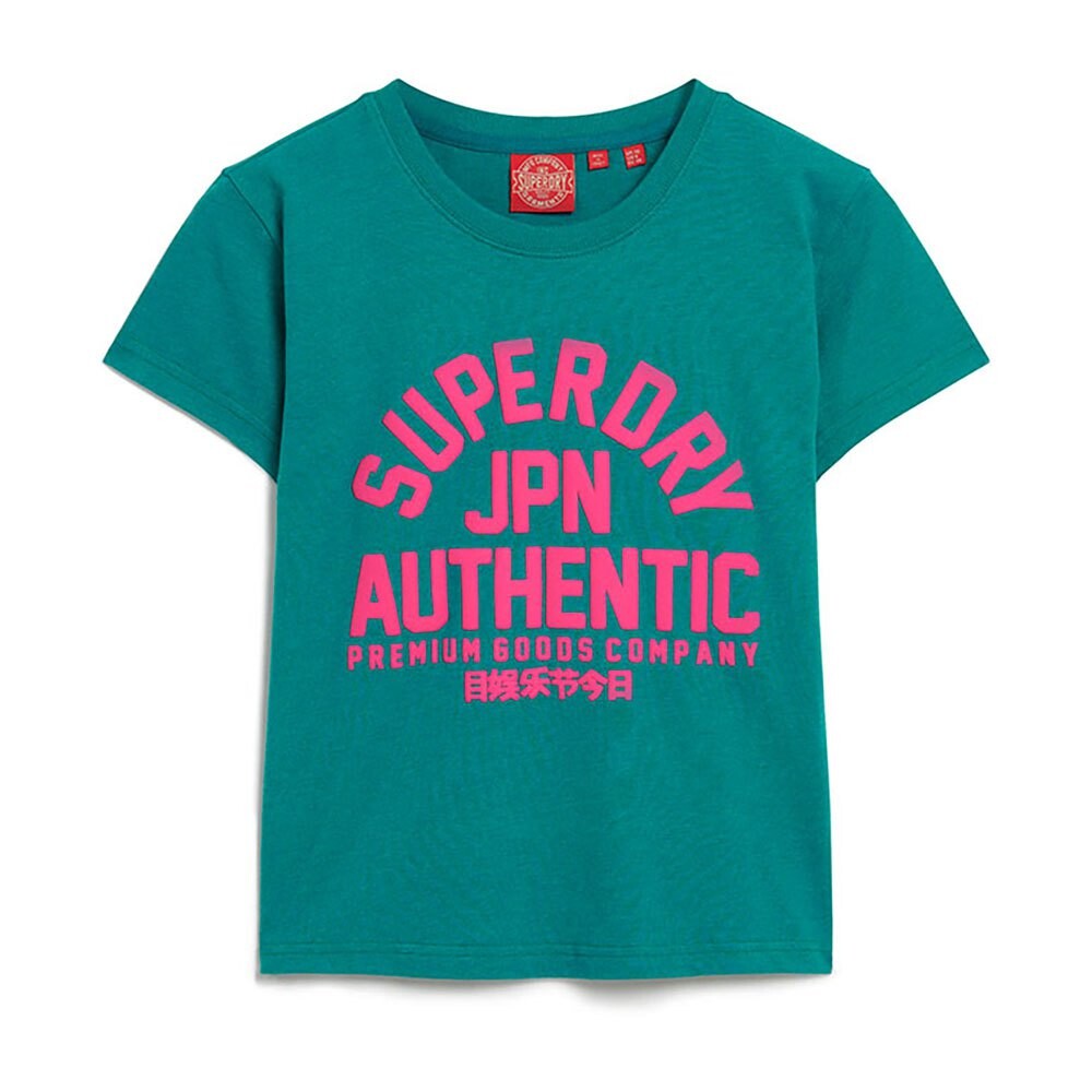 Футболка с коротким рукавом Superdry Puff Print Archive Fitted, синий — фото 2