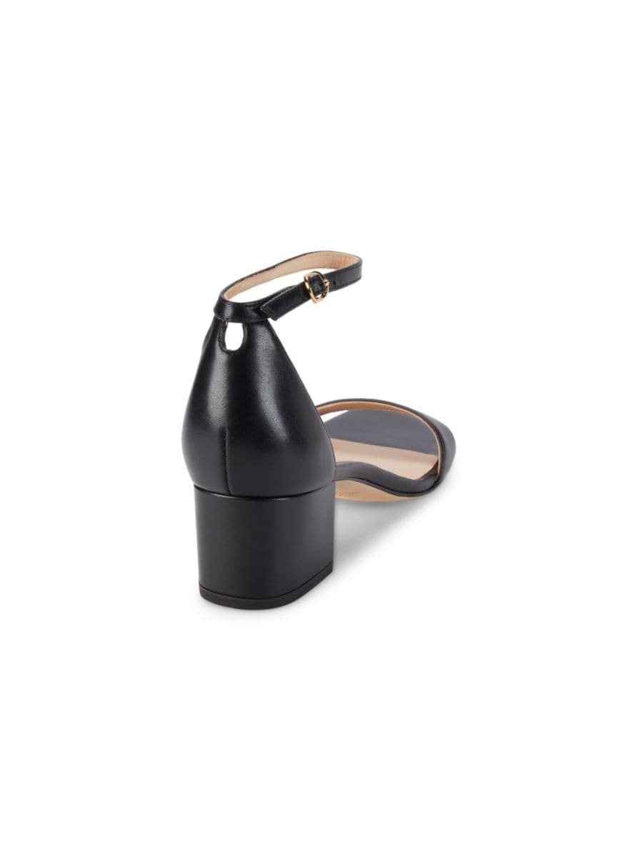 Сандалии из кожи Simple II на блочном каблуке Stuart Weitzman, черный — фото 3